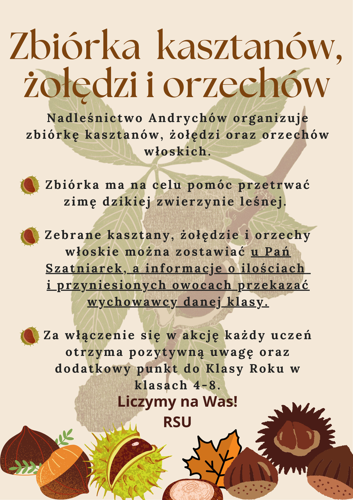 Zbiórka kasztanów
