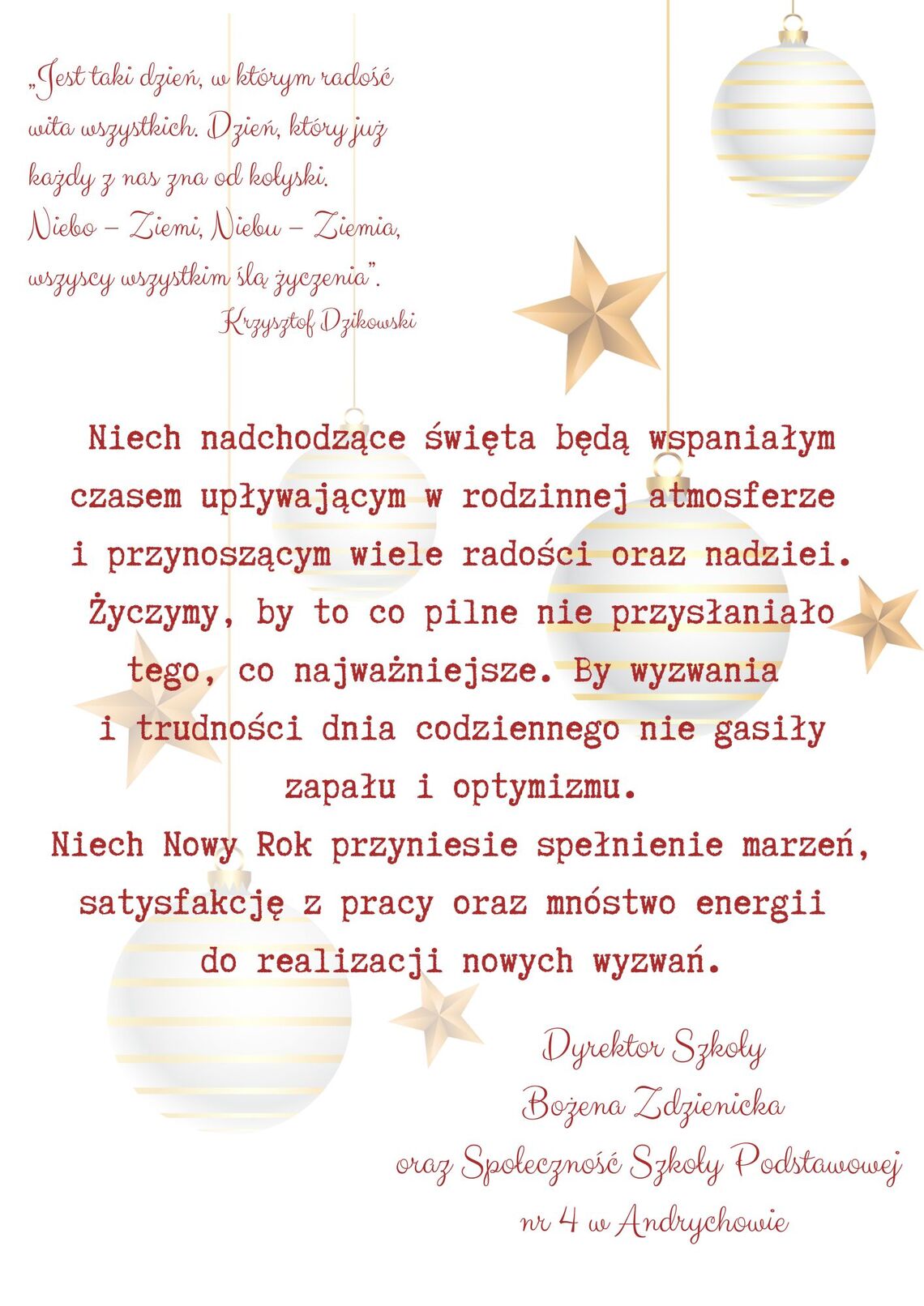 Życzenia świąteczne