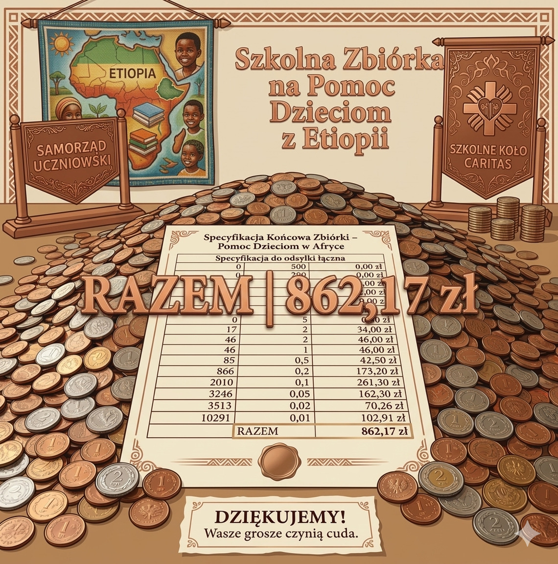Nasze grosze ratują życie – Finał zbiórki dla Etiopii!