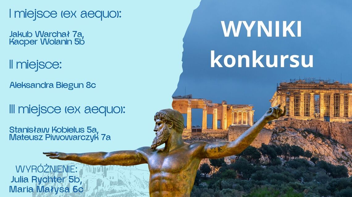 Wyniki Szkolnego Konkursu Mitologicznego