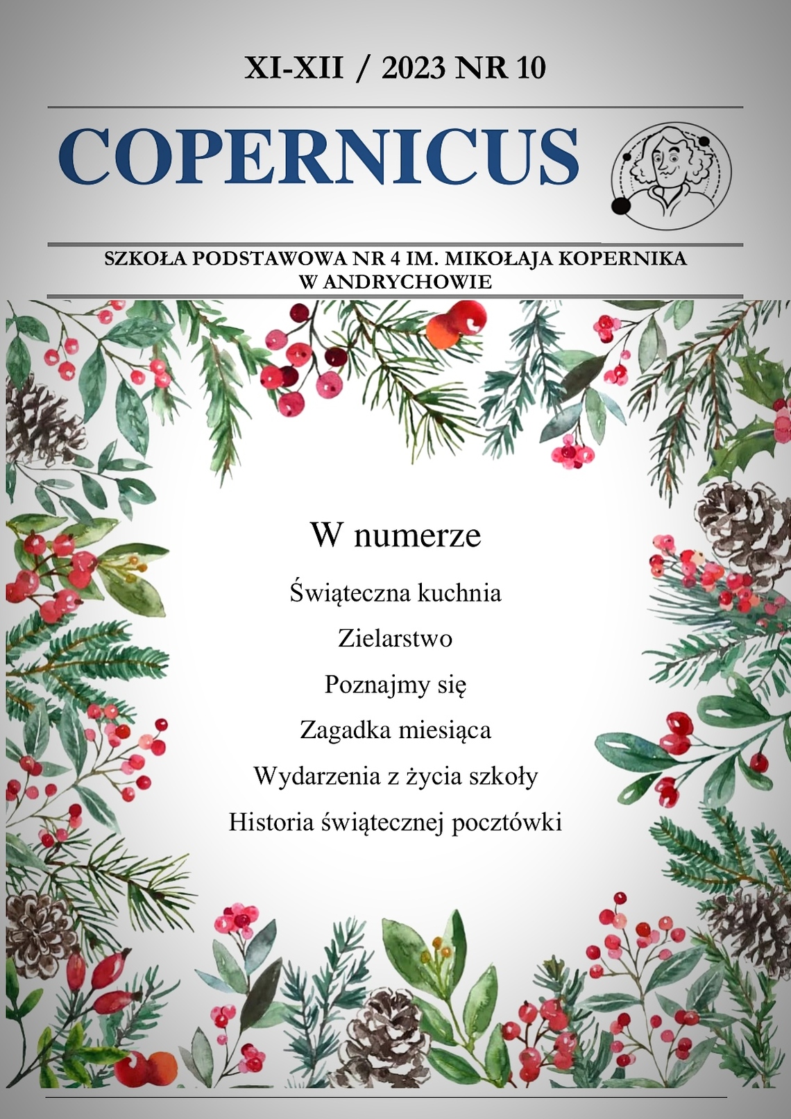Świąteczne wydanie szkolnej gazetki "Copernicus"