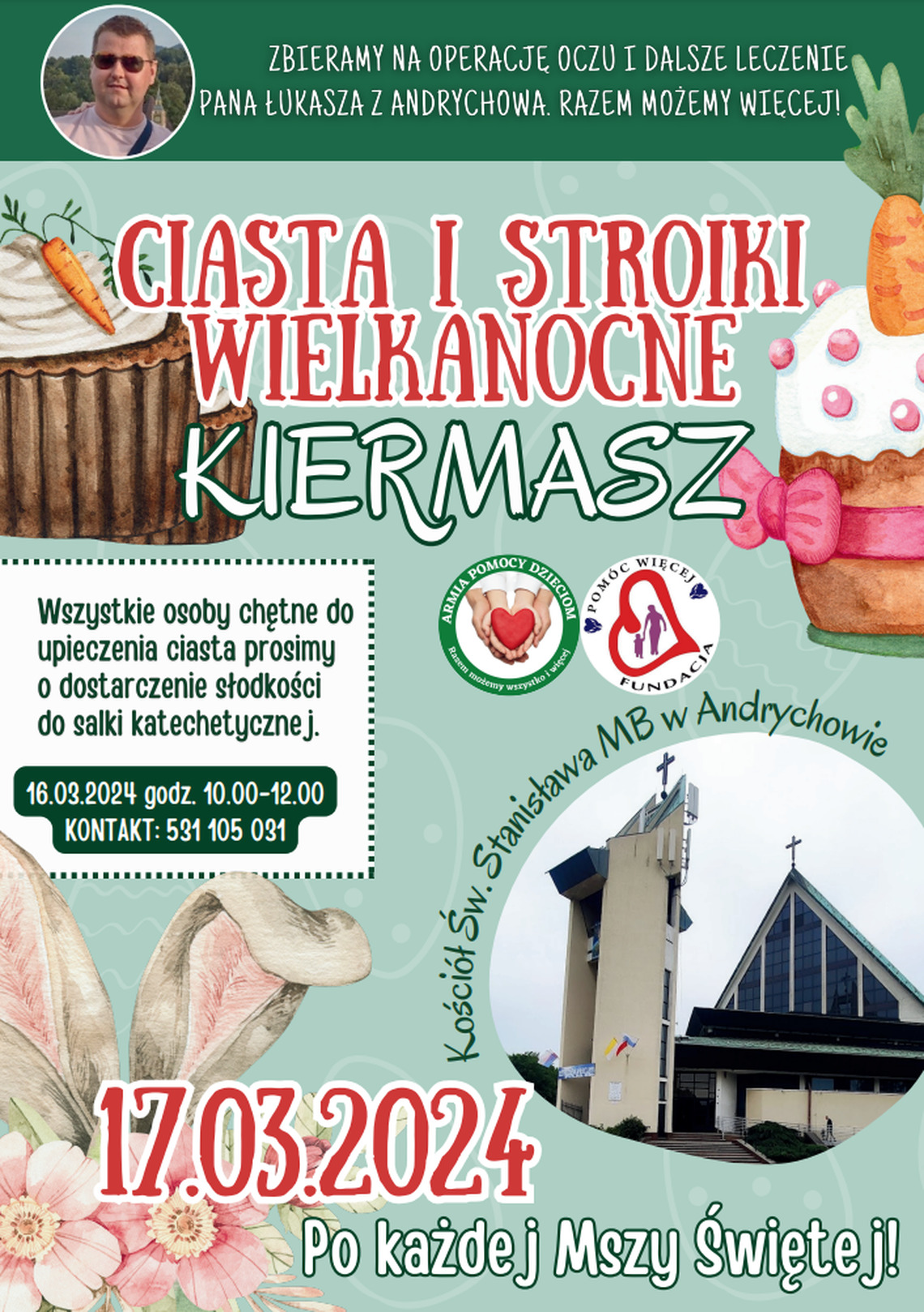 Zbiórka na operację oczu i dalsze leczenie Pana Łukasza z Andrychowa! Zachęcamy do wsparcia zbiórki!