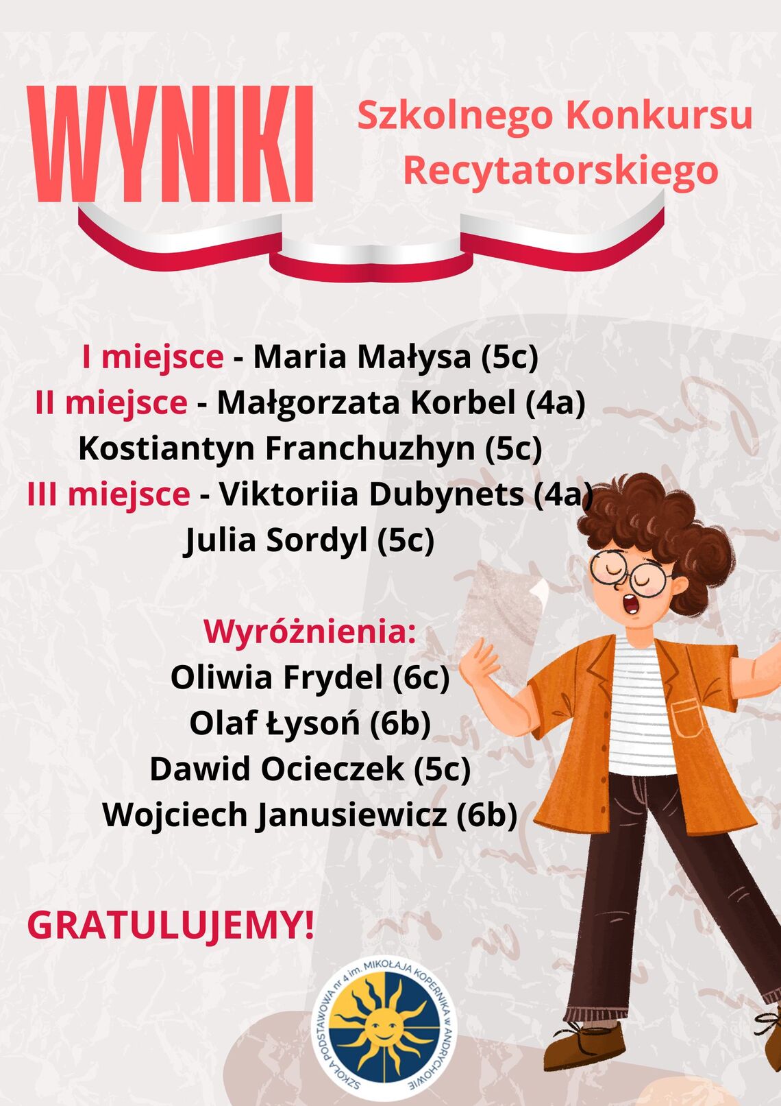 Szkony Konkurs Recytatorski