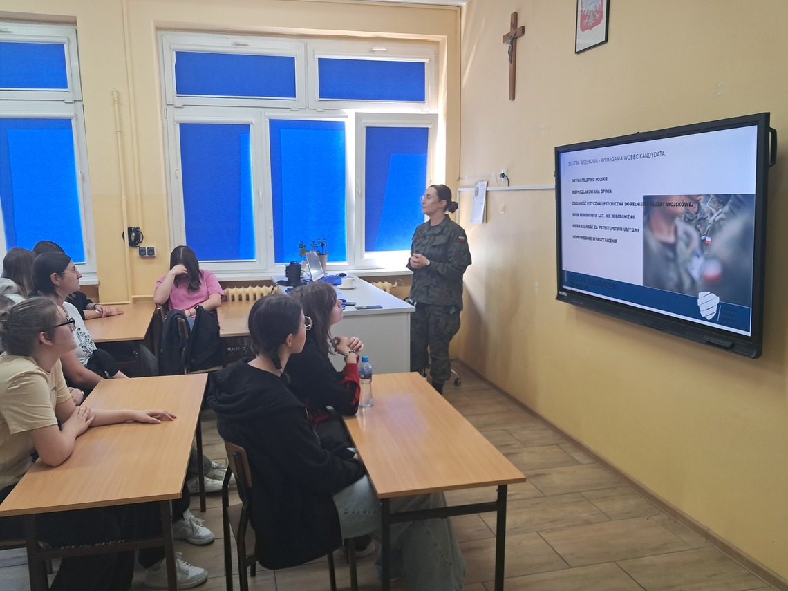 Spotkanie z przedstawicielką Wojskowego Centrum Rekrutacji w Oświęcimiu