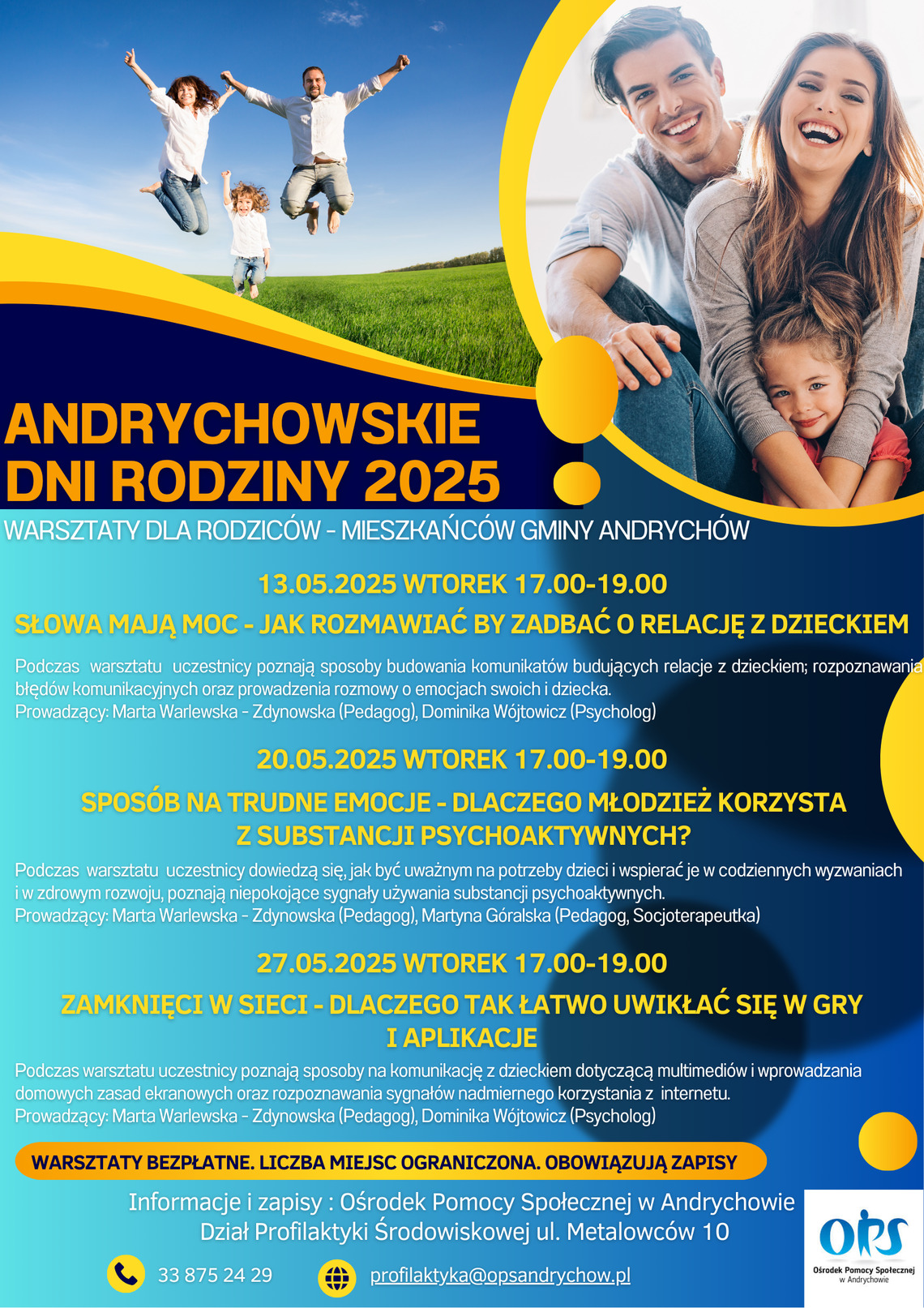 Andrychowskie Dni Rodziny 2025 - warsztaty dla rodziców