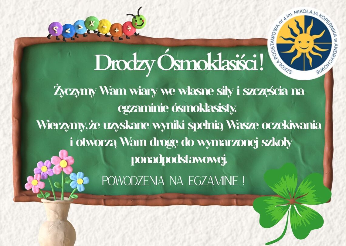 Życzenia dla Ósmoklasistów