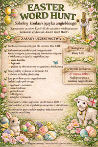 SZKOLNY KONKURS Z JĘZYKA ANGIELSKIEGO DLA UCZNIÓW KLAS I - III