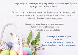 Serdeczne życzenia wielkanocne!
