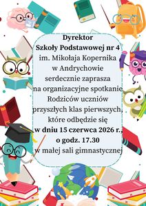 Zaproszenie dla Rodziców uczniów przyszłych klas pierwszych