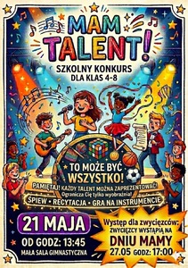 ZAPRASZAMY NA SZKOLNY KONKURS 