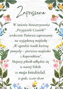 ZAPRASZAMY NA WYJĄTKOWĄ MAJÓWKĘ Z KOPERNIKIEM !!!