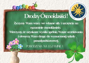 Życzenia dla Ósmoklasistów