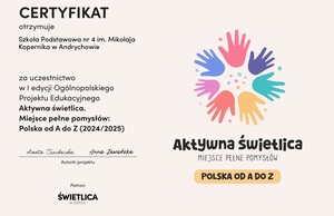 Projekt edukacyjny Aktywna świetlica